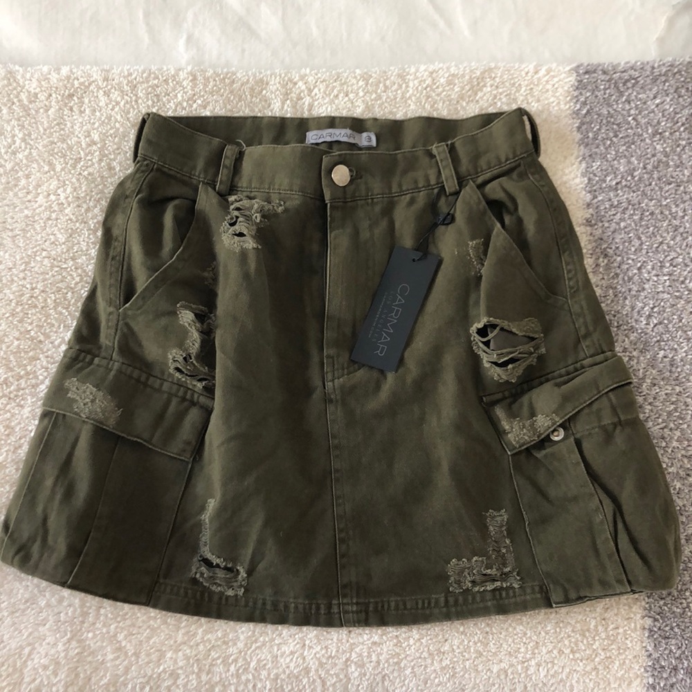 LA CARMAR green skirt